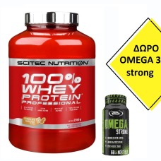 SCITEC NUTRITION 100% WHEY PROFESSIONAL 2350GR + ΔΩΡΟ REAL PHARM OMEGA 3 STRONG 60CAPS