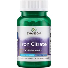 SWANSON IRON CITRATE 25MG 60VCAPS