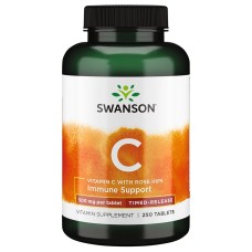 SWANSON VITAMIN C WITH ROSE HIPS TIMED RELEASE 500MG 250TABS