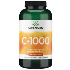 SWANSON VITAMIN C WITH ROSE HIPS 1000MG 250CAPS