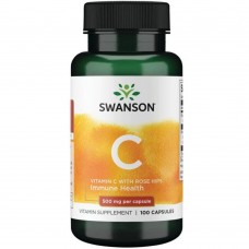 SWANSON VITAMIN C WITH ROSE HIPS EXTRACT 500MG 100CAPS